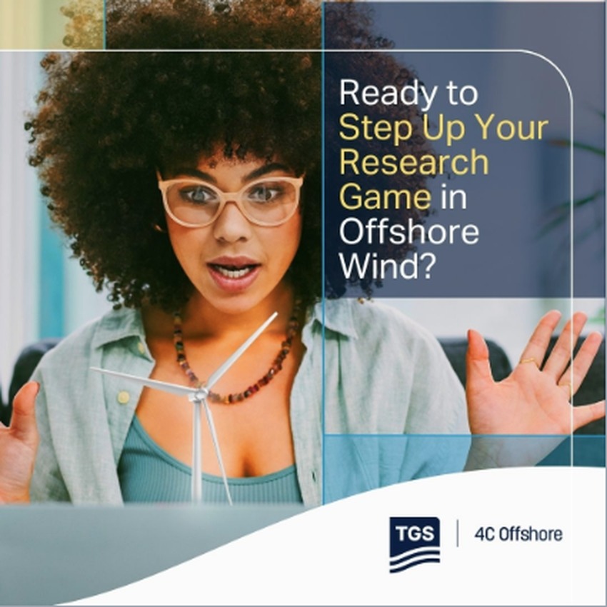 TGS social post: Ready to step up your research game in offshore wind