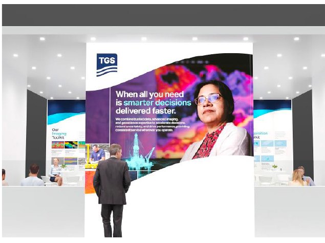EAGE 2025 booth wall with smarter decisions delivered faster graphic